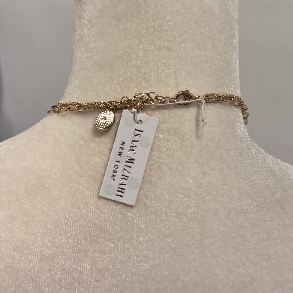 Isaac Mizrahi floral Stone Multi/gold necklace - Picture 3 of 5